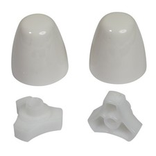White Bolt Cap Kit 7381148-200.0200A EZ Install Toilets Replacement Hardware NEW