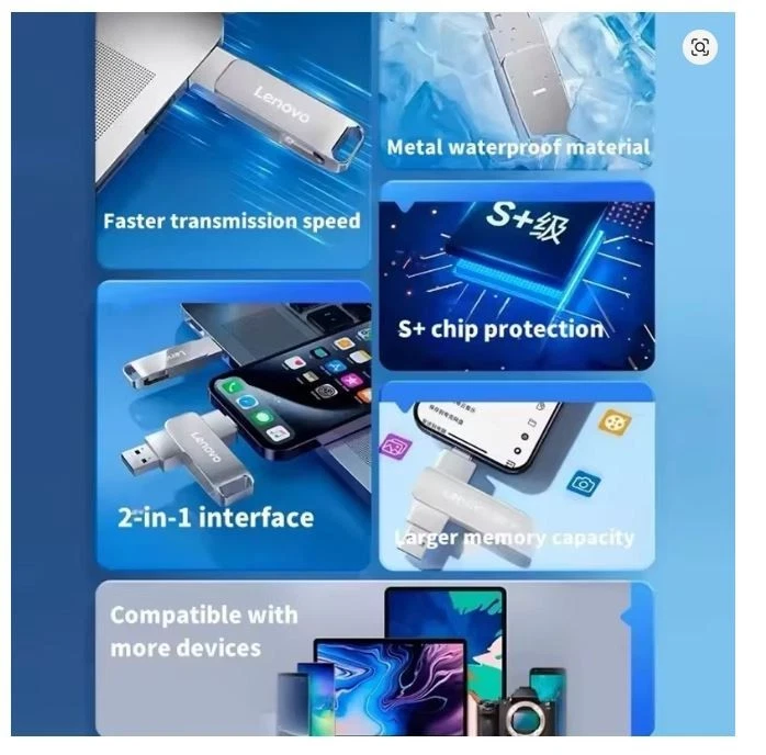 Chiavetta USB 1TB USB 3.0 Alta Velocità Pen Drive Flash Memory Per Foto File - Immagine 4 di 4