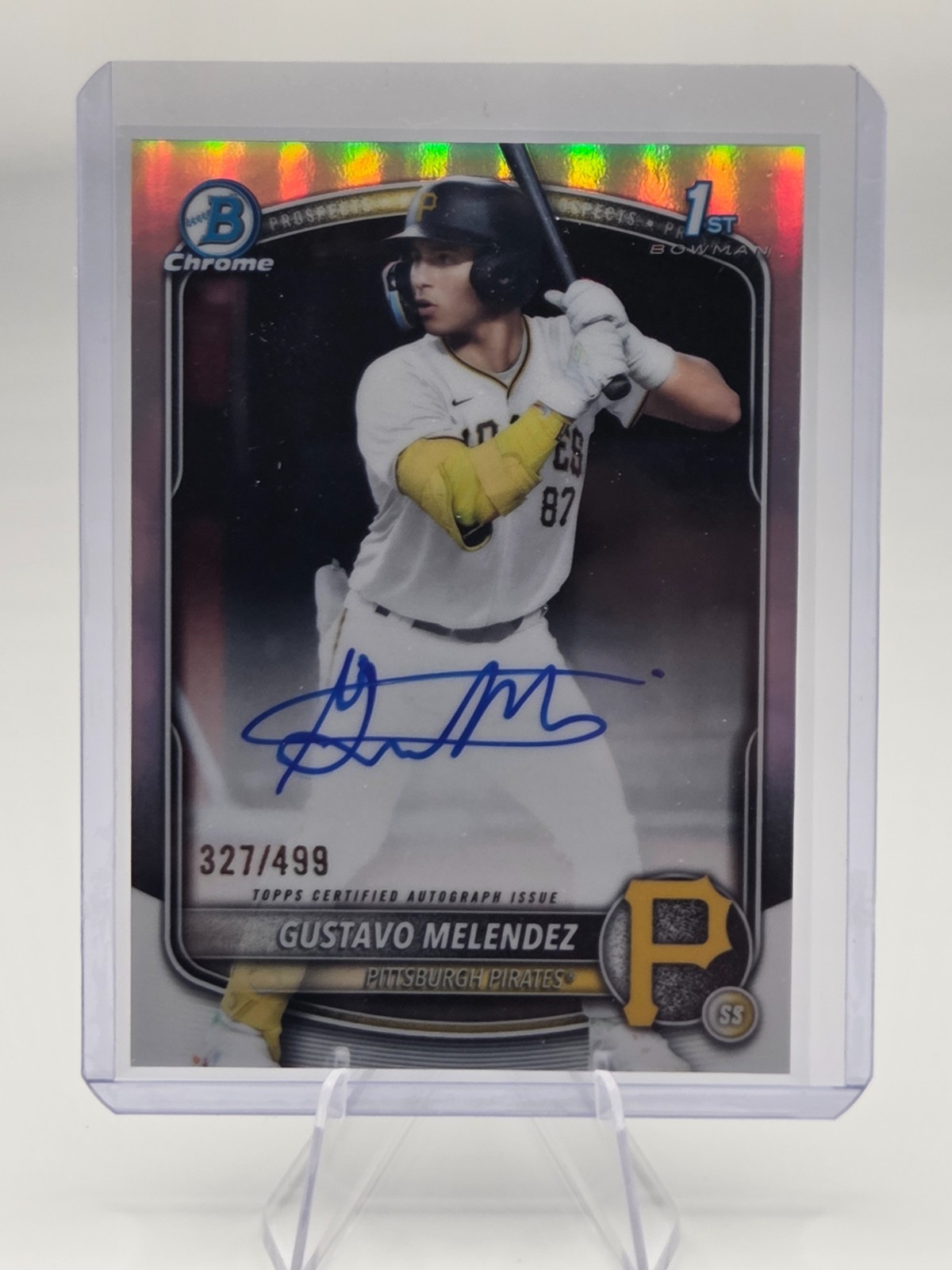Gustavo Melendez 2025 Bowman Chrome Draft 1st Auto REFRACTOR /499