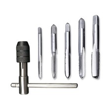 6Pcs/Set M3-M8 T-type Tap Wrench Set Drill Set Hand Tapping Tools Tap Twist Bit