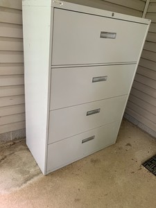 4 Drawer Lateral File Cabinet w/Lock Heavy-Duty Metal Storage Cabinet for Office