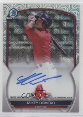 2023 Bowman Chrome Mega Box Chrome Mojo Auto Mikey Romero #BCMA-MR Auto g1w