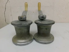 Merriman Bros #5 Chrome Plated Bronze Winch Set (2) with Handles (2)