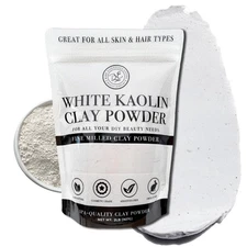 - White Kaolin Clay Powder (2 lb) 100% Natural White Powdered Clay for Seed B...