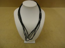 Designer Fashion Necklace 19in L Beaded/Strand Female Adult Blacks