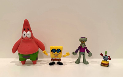 SpongeBob SquarePants Plastic Figure Lot Patrick, Squidward, Mr. Krabs