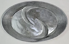 Mikasa Silver Metal Serveware Large 18 x 11.5 tray/Platter serving dish deep 