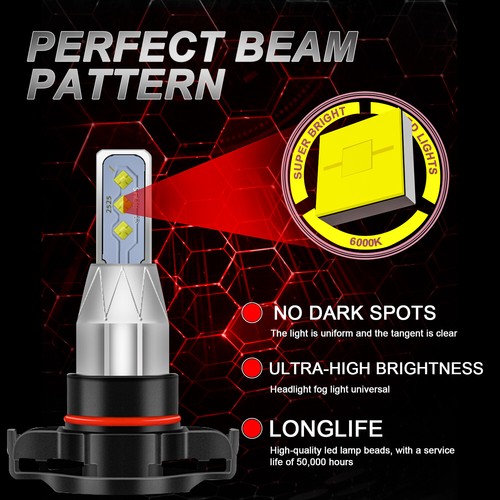 For GMC Yukon XL 2015- 2019 6X 6500K LED Headlights + Fog Light Bulbs Combo M9QC - Picture 16 of 18