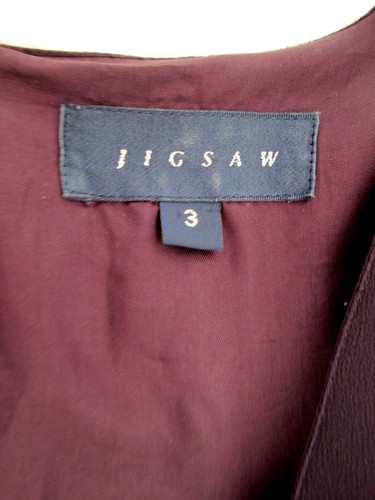 Women's Vintage Jigsaw Purple/Aubergine Chiffon Dress, Jigsaw Size 3 - 第 5/10 張圖片