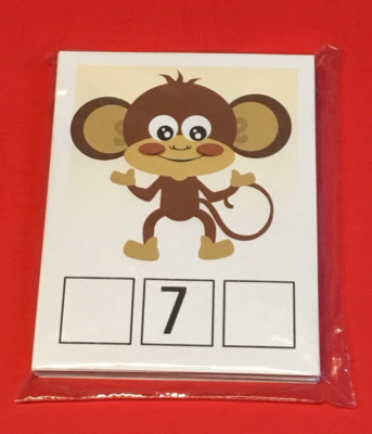 MONKEY BEFORE & AFTER - Laminated Dry Erase cards - Teaching supplies