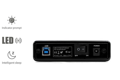 i-Tec Aluminium Externe Festplatte 3.5" HDD USB 3.0 16MB Cache 250GB 320GB 400GB - Bild 3 von 8