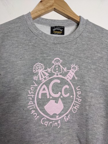 Vintage Gotcha Bonds A.C.C. Kids 12 Grey Australian Caring for Children Jumper - Bild 3 von 14