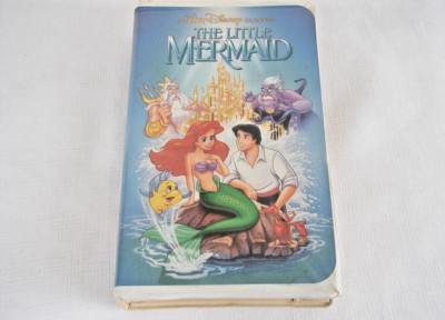 The Little Mermaid VHS (Walt Disney 1990) Black Diamond Clamshell ~ Banned Cover