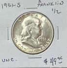 1951 S Ben Franklin Silver Half Dollar 50C #RH1