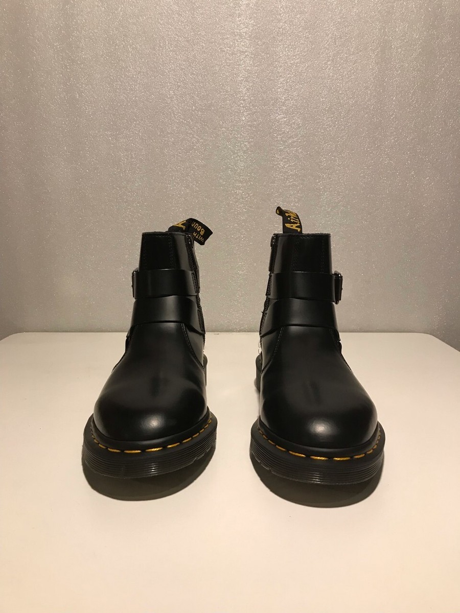 NEW Dr Martens Jaimes Boots Black Leather Buckle Chelsea Zip Men\'s 5 / Women\'s 6 s-l400.jpg main image 3