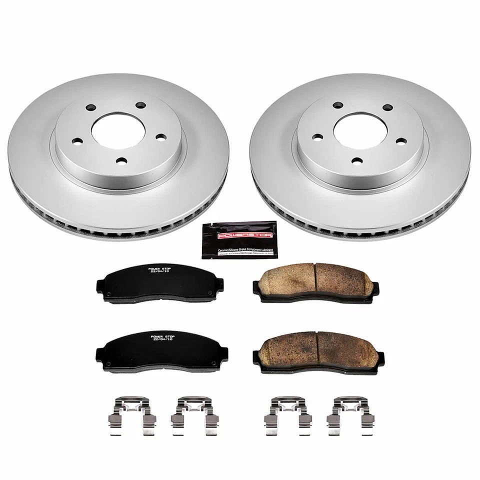 Juego de 2 ruedas CRK1576 Powerstop disco de freno y kits de pastillas delanteras para Chevy Saturn Vue Foto 3 de 3