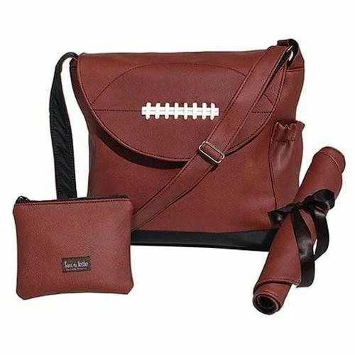 Timi & Leslie Designer Diaper Bag EUC Football Large Changing Pad Pouch EUC
