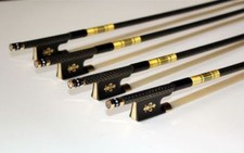 1pc New PRO 4/4 Carbon fiber violin bow with grillwork Ebony Frog Carving flower