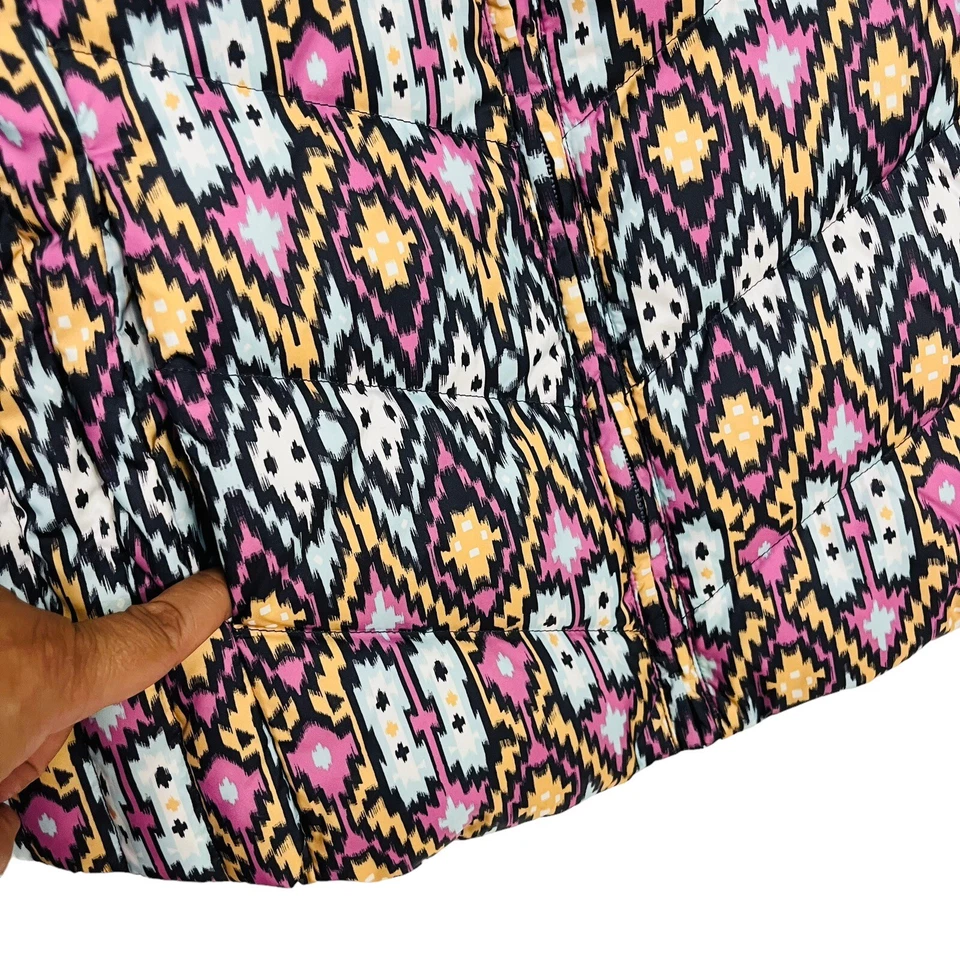 Chaqueta Abrigo Levi's Puffer Pato Plumón y Pluma Estampado Geométrico Cremallera Talla XL Foto 4 de 4