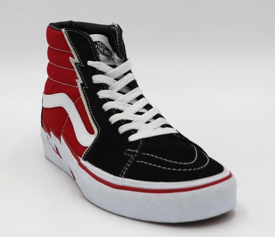 Vans Sk8-Hi Bolt Racing Red/Black | eBay