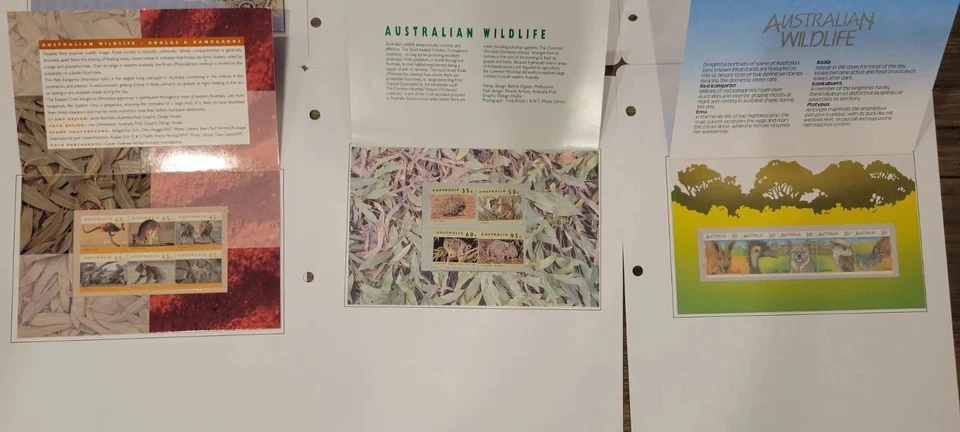 Lote hoja de sellos de especies animales australianas Foto 4 de 4