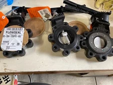 Three Butterfly Valves, $500 each Flowseal, 3",Ansi class 300 manual,plumbing