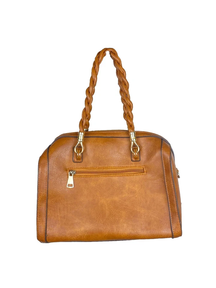 Bolso Bandera Americana Cuero Vegano Coñac Colección Ruby para Mujer Nuevo con Etiquetas Foto 2 de 4