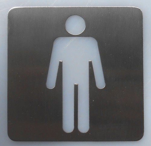 Targhetta bagno uomo_10 x 10 cm_acciaio inox - Imagen 3 de 3