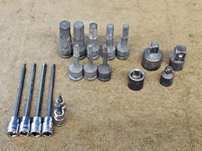 18 Pittsburgh Impact Sockets Hex Adapter Set 1/2" Dr Sae Metric 19-6mm 3/4 5/16"