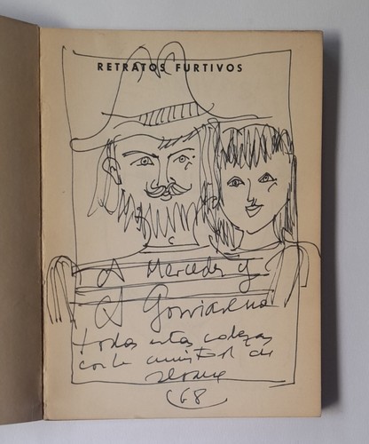 Seoane, Luis - Retratos Furtivos - Con dedicatoria y dibujo original SIGNED - Imagen 2 de 2