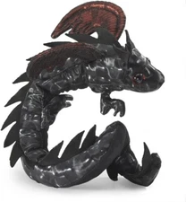 Folkmanis Dragon Wristlet Finger Puppet Black; Red-brown, 1 EA