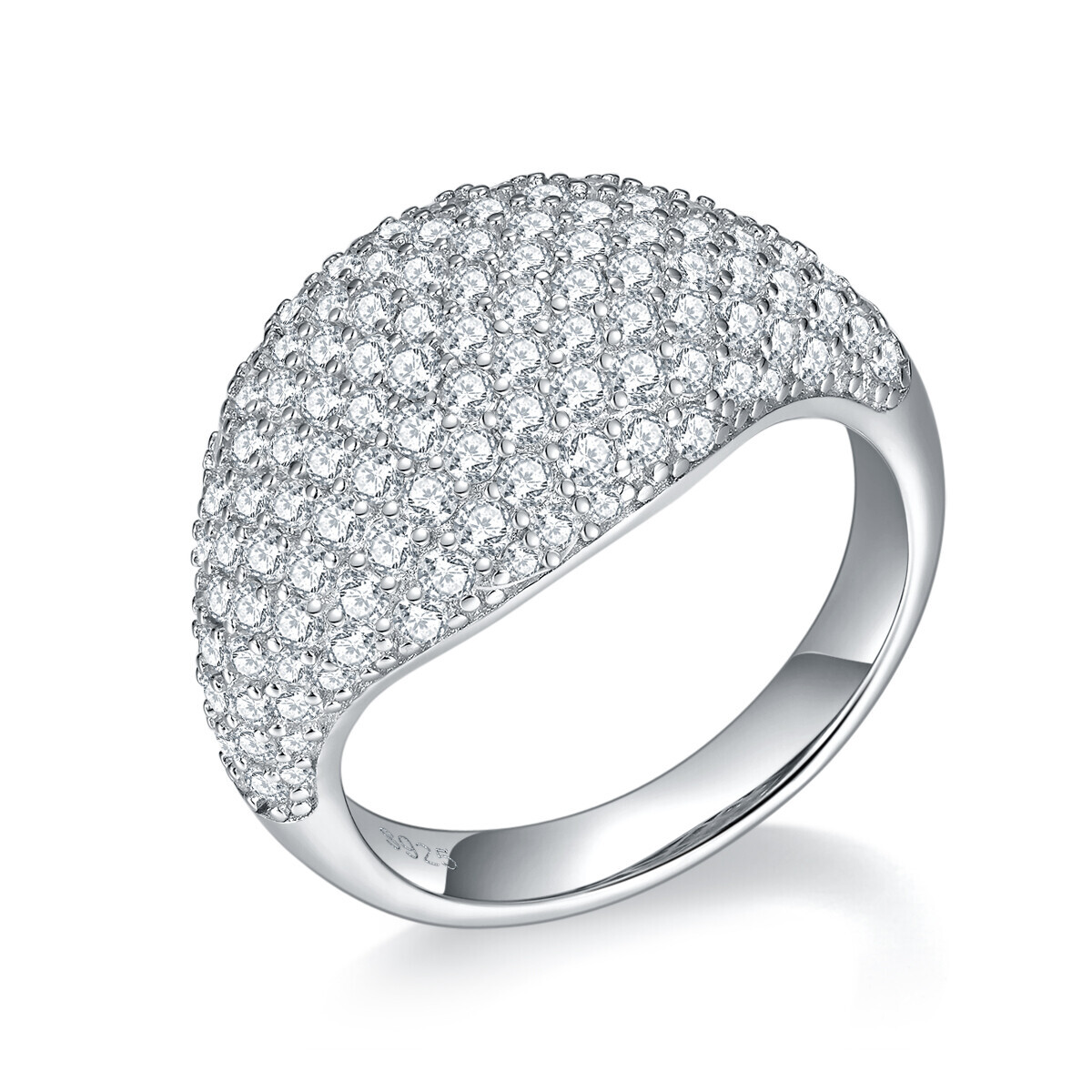 2.42CTW VVS1 Moissanite Engagement Ring in Sterling Silver