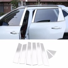 6pcs Chrome Gloss Silver Plating Window Pillar Panel Fits 14-19 Rogue X-Trail