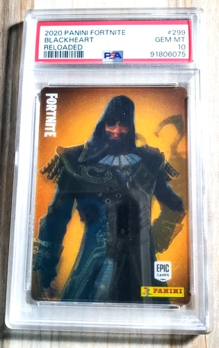 2020 Panini Fortnite Reloaded BLACKHEART #299  Ultra Rare 3D PSA 10 Gem Mint