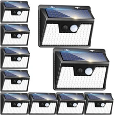 Solar Lights for outside [10 Pack/140Led], Motion Sensor Outdoor Lights, Solar S