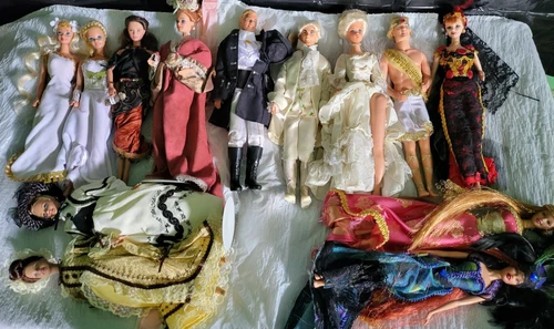A Mix Of OOAK (One Of A Kind) Barbie And Ken Dolls