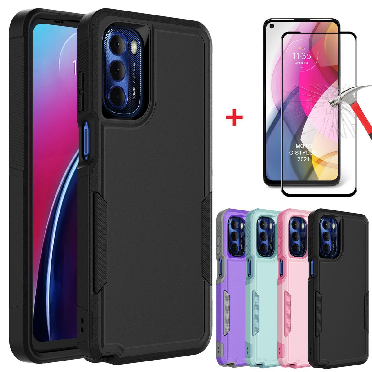 Custodia BENTOBEN Glow In The Dark Per Motorola Moto G Stylus 5G 2021 - Antishock Con Supporto Ricarica Wireless - Foto 5