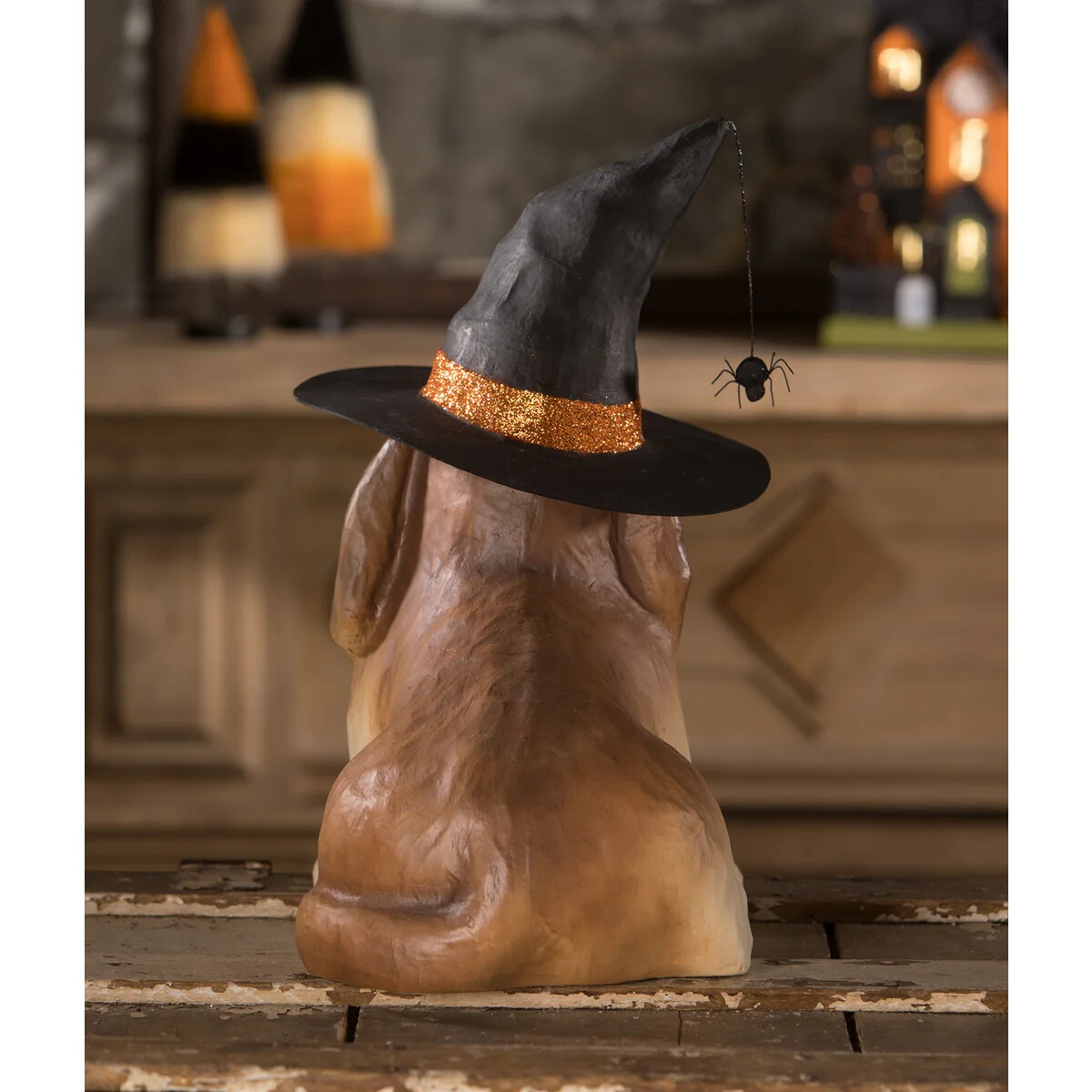 Bethany Lowe Halloween Trick or Treat Dog Witch Large Figure 13" TJ0198