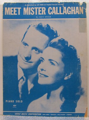 Meet Mr. Callaghan - Eric Spear - Sheet Music  1951