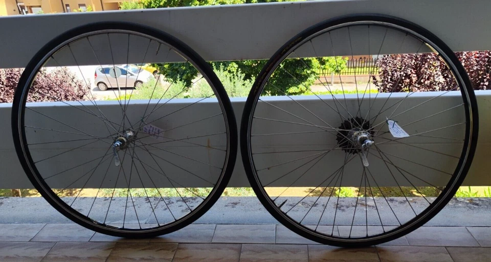 WHEELS NISI COUNTACH TUBULAR RIMS CAMPAGNOLO RECORD HUBS PAIR RUOTE CORSE - Image 2 of 4