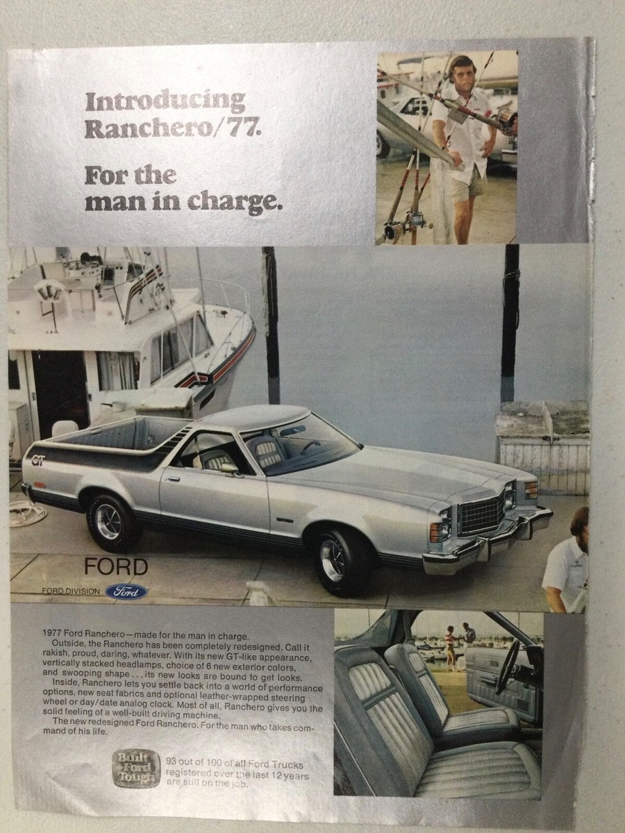 FORDADV052 Advertisement 1977 Ford Ranchero Feb 1977 | eBay