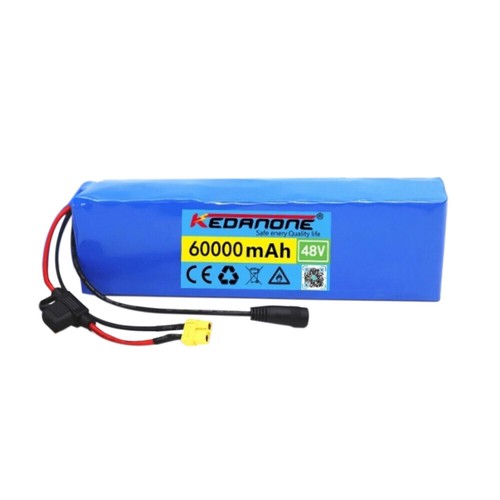 Batería Li-ion 48V 60Ah 13S2P con bicicleta eléctrica BMS T+DCPlug + cargador 54.6A - Imagen 18 de 20