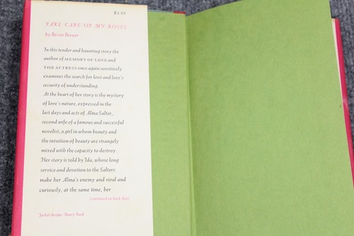 Take Care of My Roses By Bessi Breuer First Edition 1961 HCDJ - Picture 7 of 10