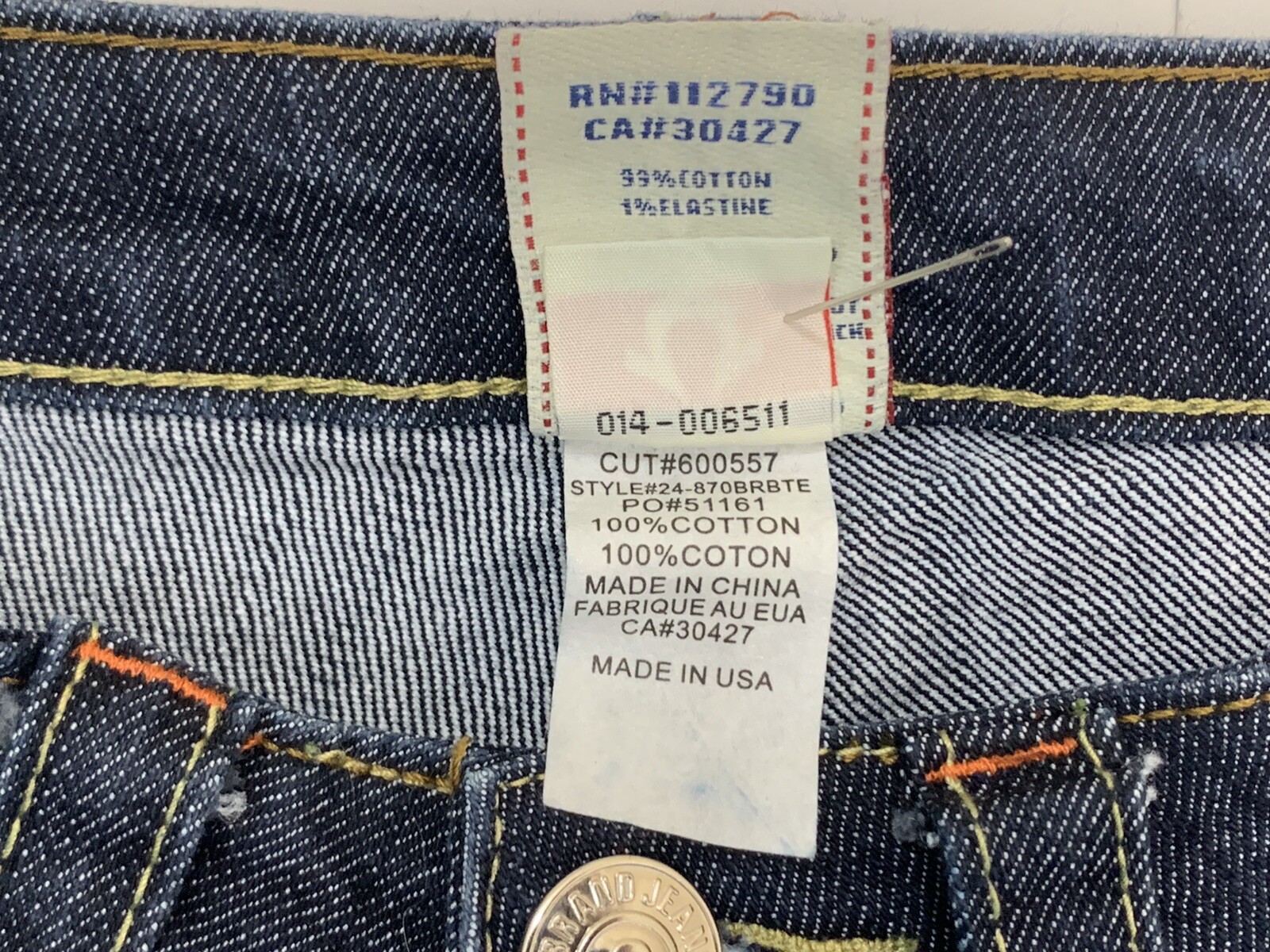 True Religion Women BILLY Jeans Size 26 Blue Cotton MADE IN USA Excellent Condit thumbnail 7