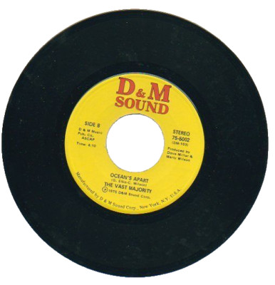 VAST MAJORITY 45 RPM Mint Record LOVE FOR SALE /OCEAN'S APART DISCO FUNK BOOGIE.