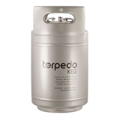 2.5 Gallon Stainless Steel Torpedo Ball Lock Keg