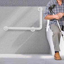 L-shaped Bathroom Safety Bar Stainless Steel Handicap Grab Bar Rail 440 Load