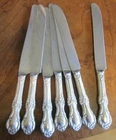ONE Dinner Knife Wild Rose International Sterling 9.25" New French Sterling