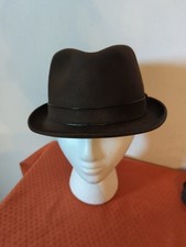 Vintage Champ Fedora Hat Mens Brown Feel The Felt Kasmir Finish Size 7 1/4