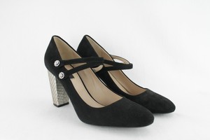 black suede mary janes